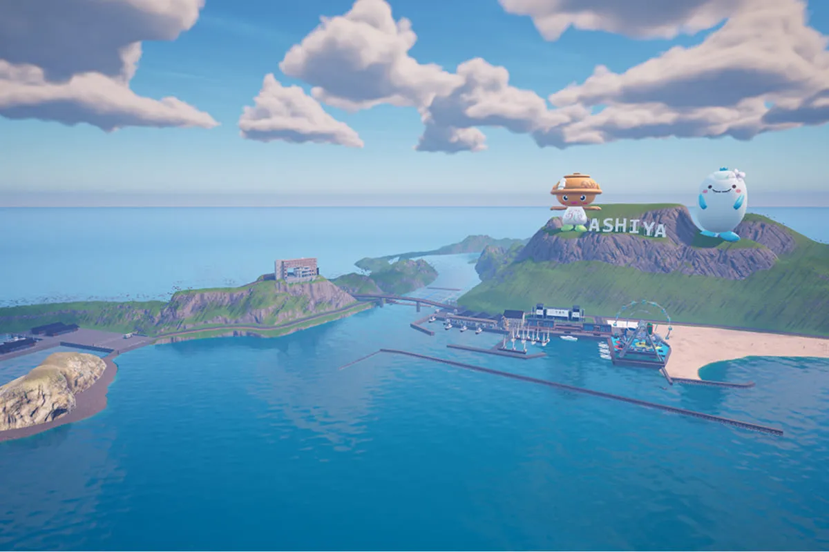Fortniteで作成したメタバース芦屋港のイメージ写真